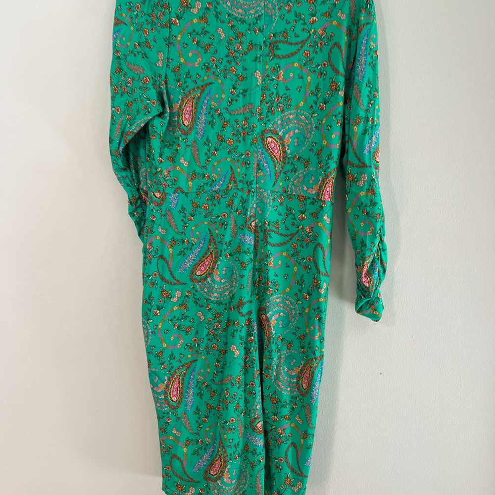 Hale Bob woman’s V neck Green Paisley mini Dress - Picture 7 of 10